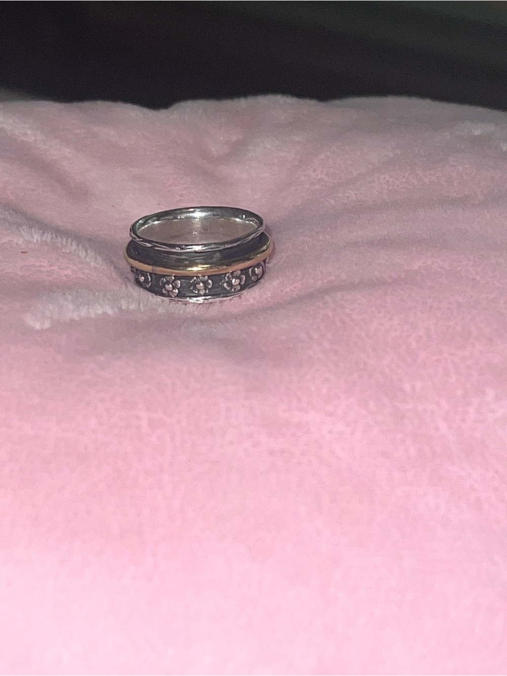 Stacked Spinner 925 Silver Ring - Picture 3 of 4